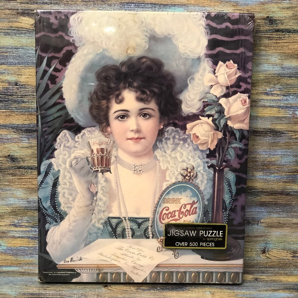 Coca Cola Puzzle 1890s Advertisement Victorian Girl Print 500+ Pcs Springbok
